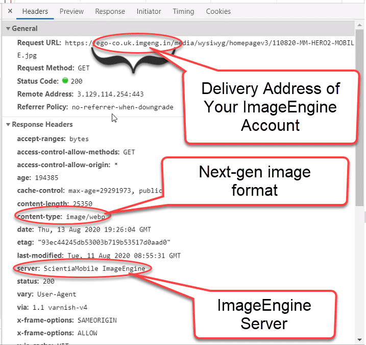 Screenshot of annotated inspection